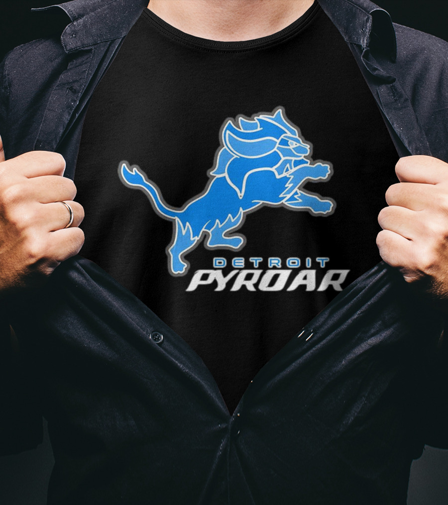 Detroit Pyroar Pokemon Football T-Shirt