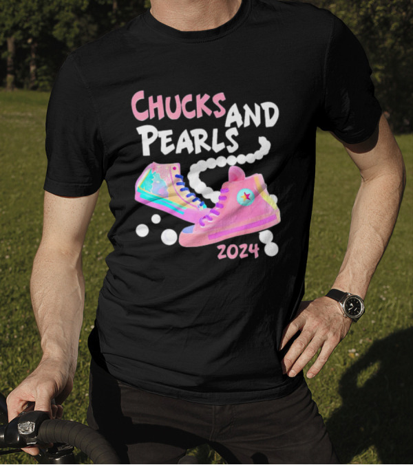 Chucks And Pearls 2024 Kamala I Understand The Assignment I'm With Her T-Shirt