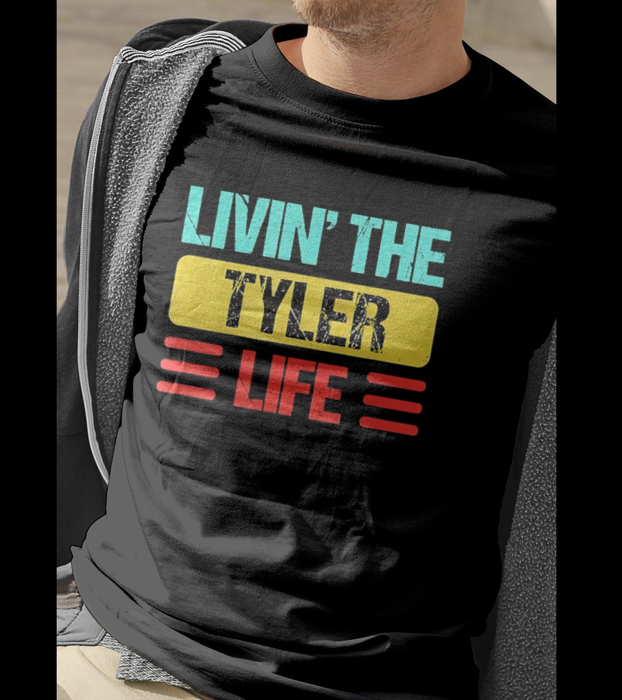 Livin The Tyler Life Retro Color Blocks T-Shirt