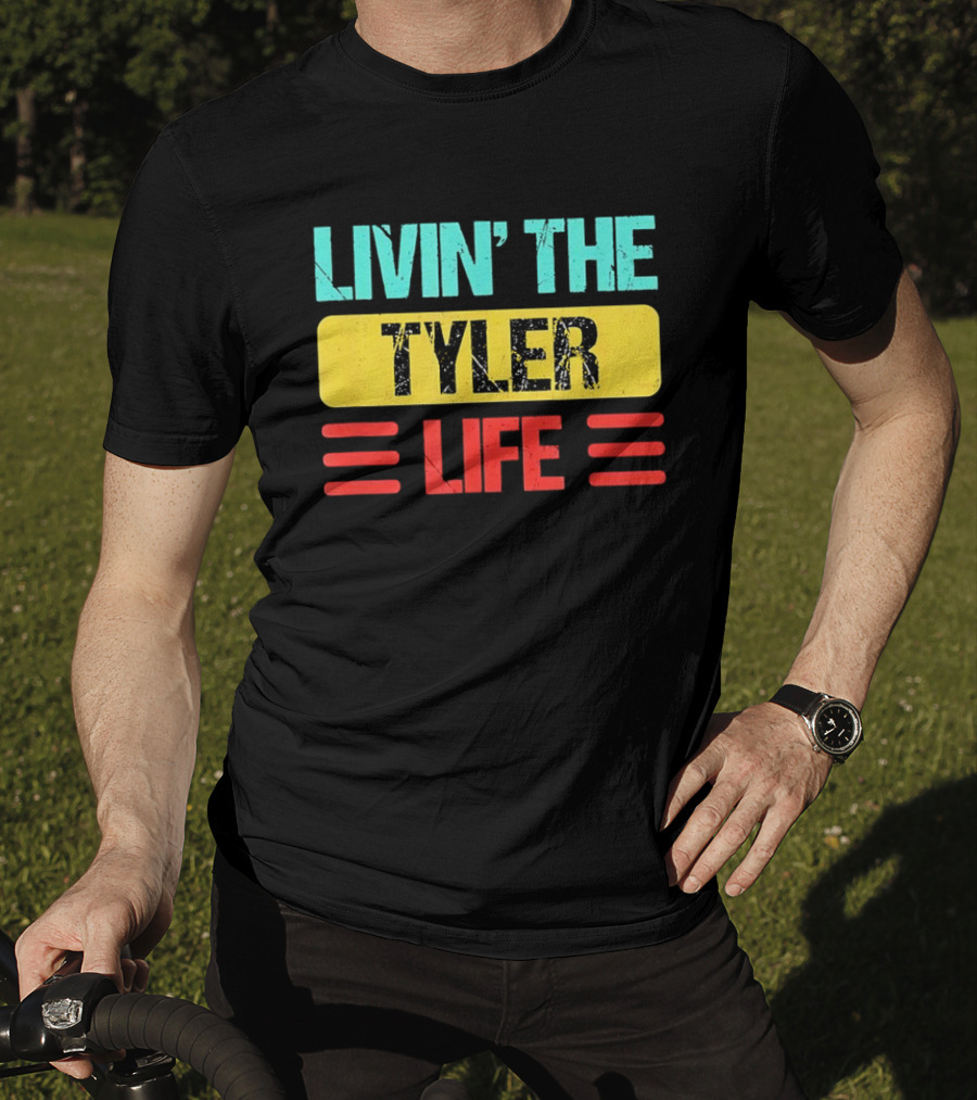 Livin The Tyler Life Retro Color Blocks T-Shirt