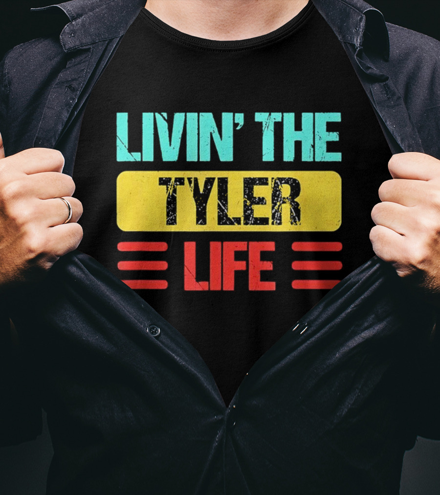 Livin The Tyler Life Retro Color Blocks T-Shirt