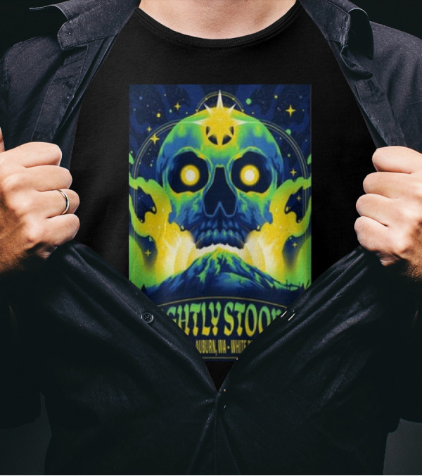 Slightly Stoopid Saturday August 17 Auburn WA White River Amphitheatre Skull T-Shirt