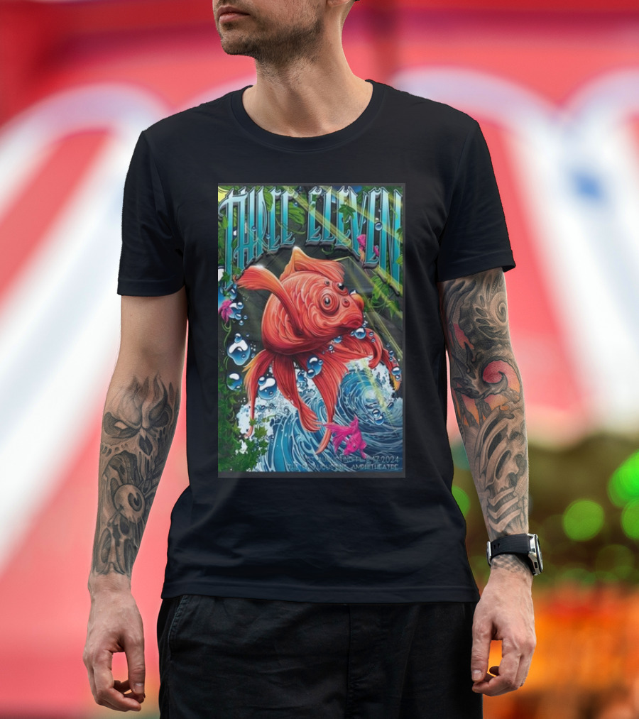 THREE ELEVEN St. Augustine Amphitheatre Aug 17 2024 Fish Water T-Shirt