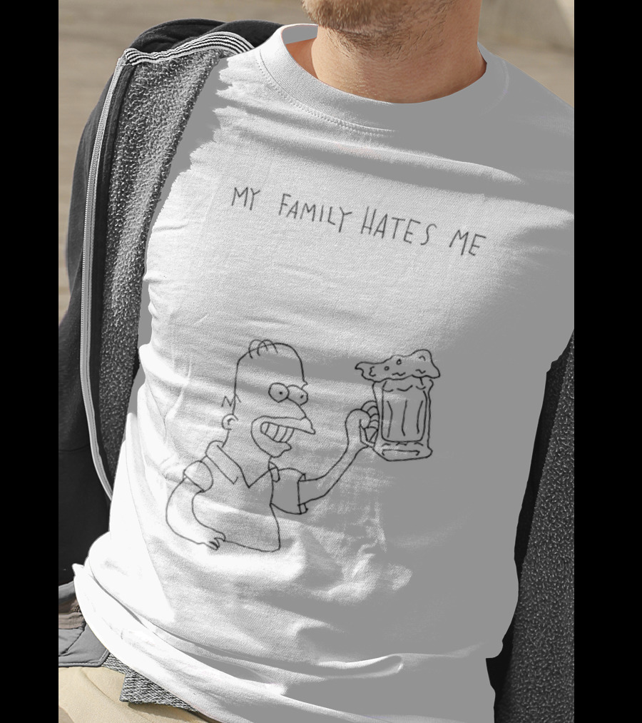 Homer Simpson My Family Hates Me Beer Mug T-Shirt