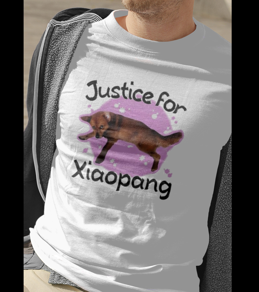 Justice For Xiaopang Cute Animal Pink Starry Circle T-Shirt