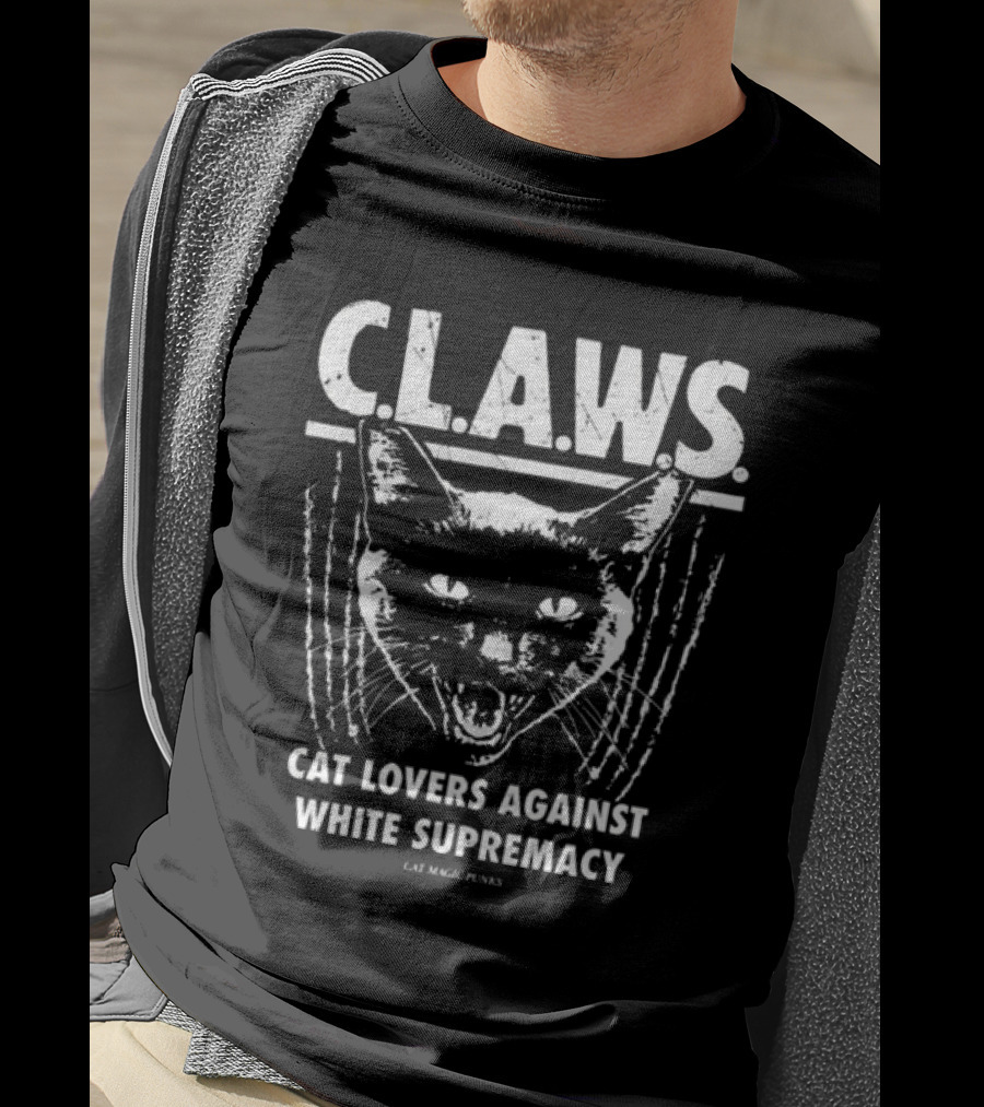 C.L.A.W.S. Cat Lovers Against White Supremacy Cat Magic Punks T-Shirt