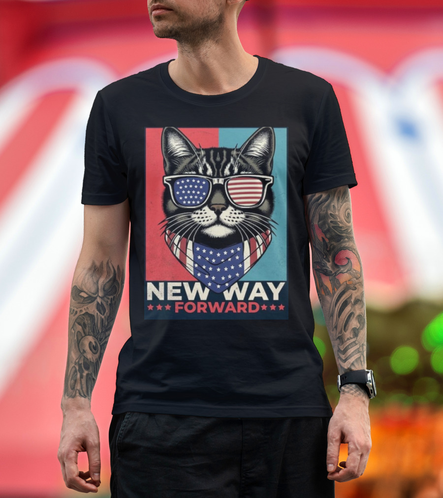 Kamala Walz 2024 Childless Cat Ladies New Way Forward T-Shirt