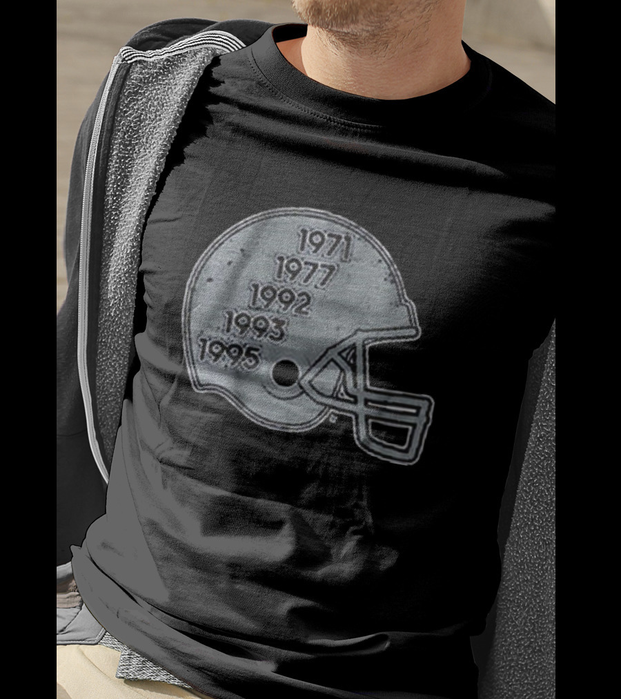 Dallas Football Glory Helmet 1971 1977 1992 1993 1995 T-Shirt