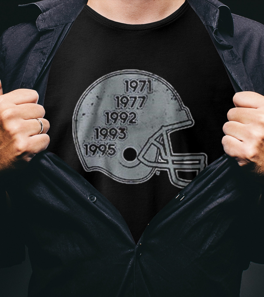 Dallas Football Glory Helmet 1971 1977 1992 1993 1995 T-Shirt