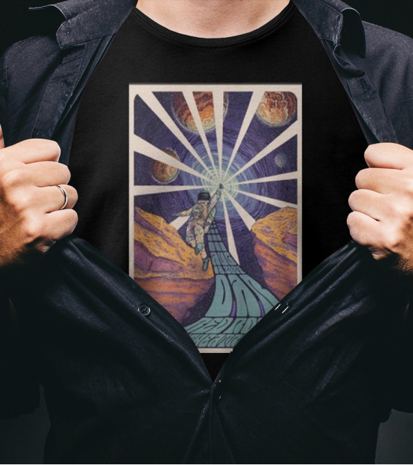 O.A.R Red Rocks Amphitheatre Morrison CO Aug 18 2024 Psychedelic Journey Space Astronaut Planets T-Shirt