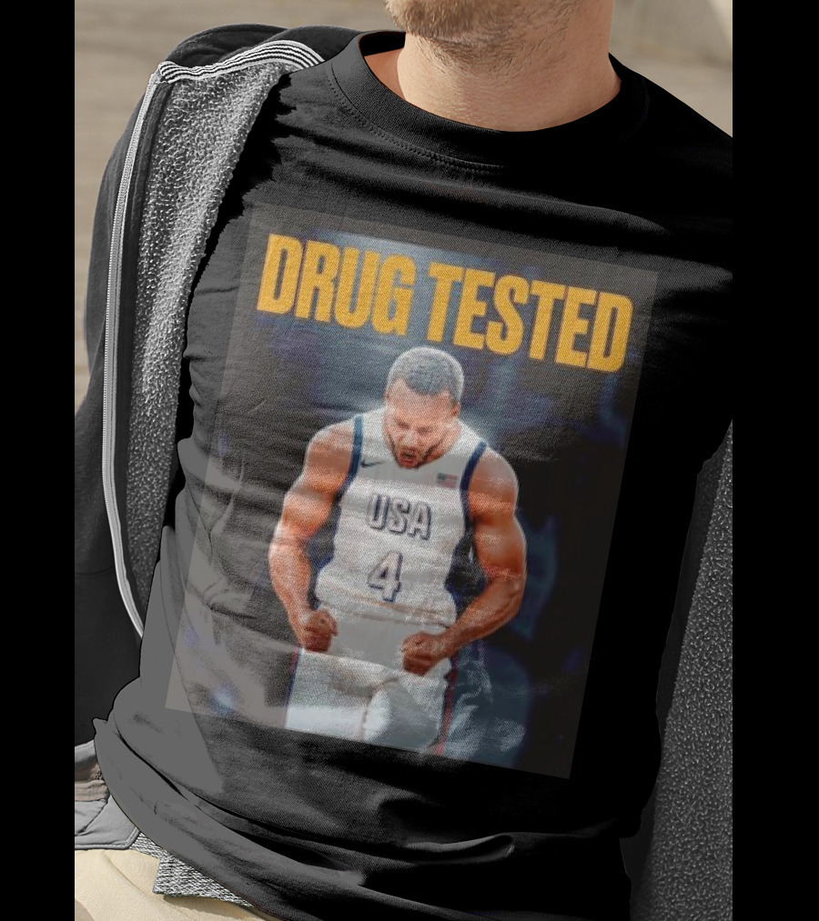 Stephen Curry USA Basketball Drug Tested Gold Medal Performance T-Shirt