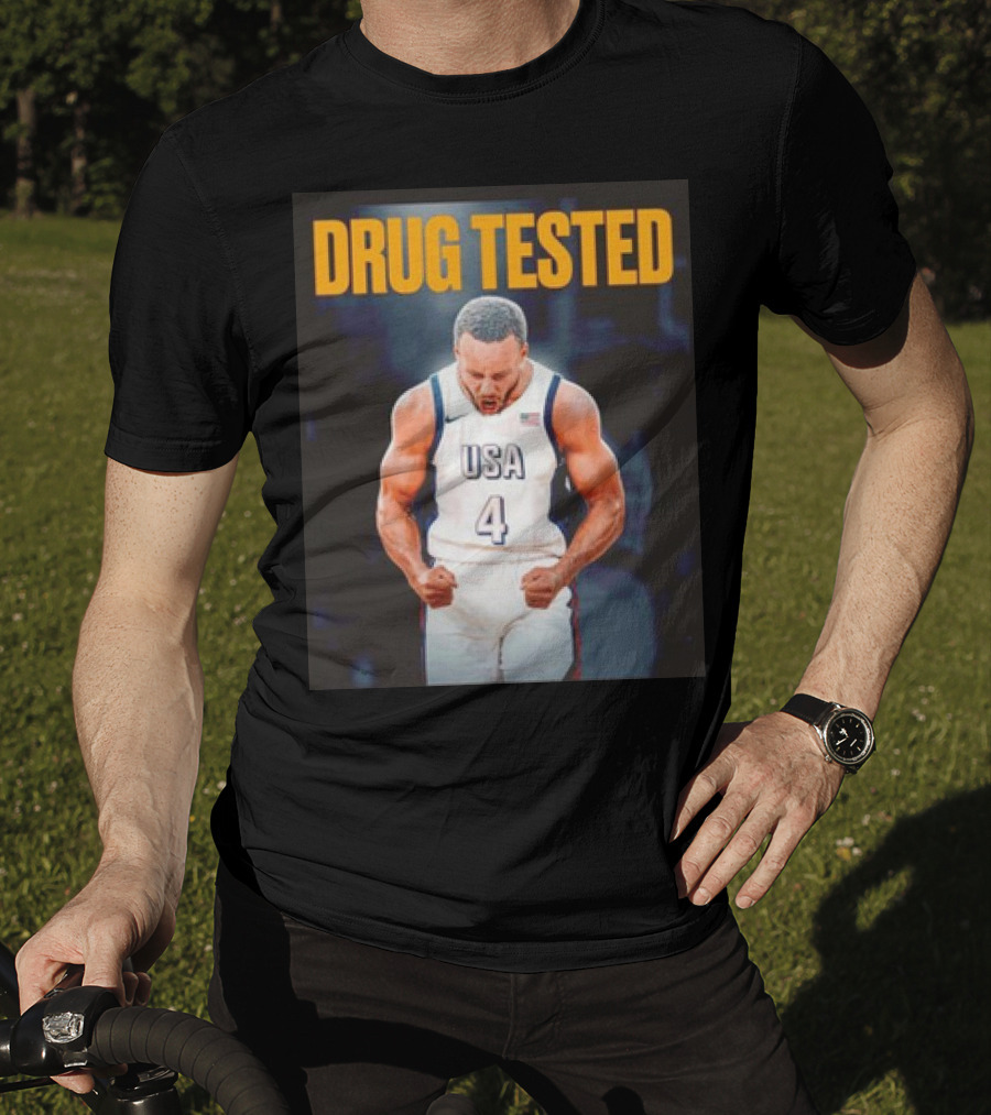 Stephen Curry USA Basketball Drug Tested Gold Medal Performance T-Shirt