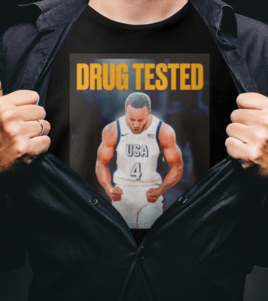 Stephen Curry USA Basketball Drug Tested Gold Medal Performance T-Shirt