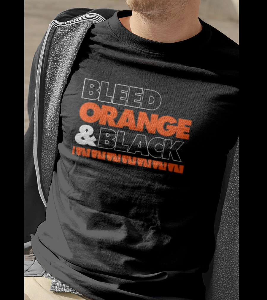 Bleed Orange And Black Team Spirit T-Shirt