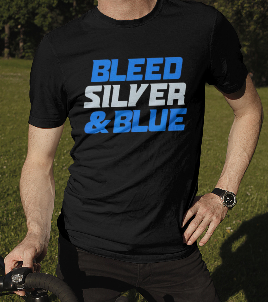 Detroit Lions Bleed Silver And Blue T-Shirt