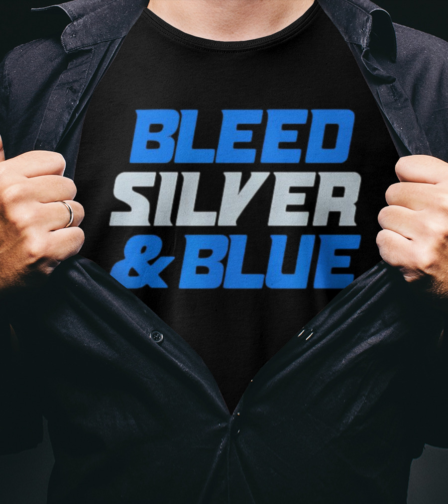 Detroit Lions Bleed Silver And Blue T-Shirt