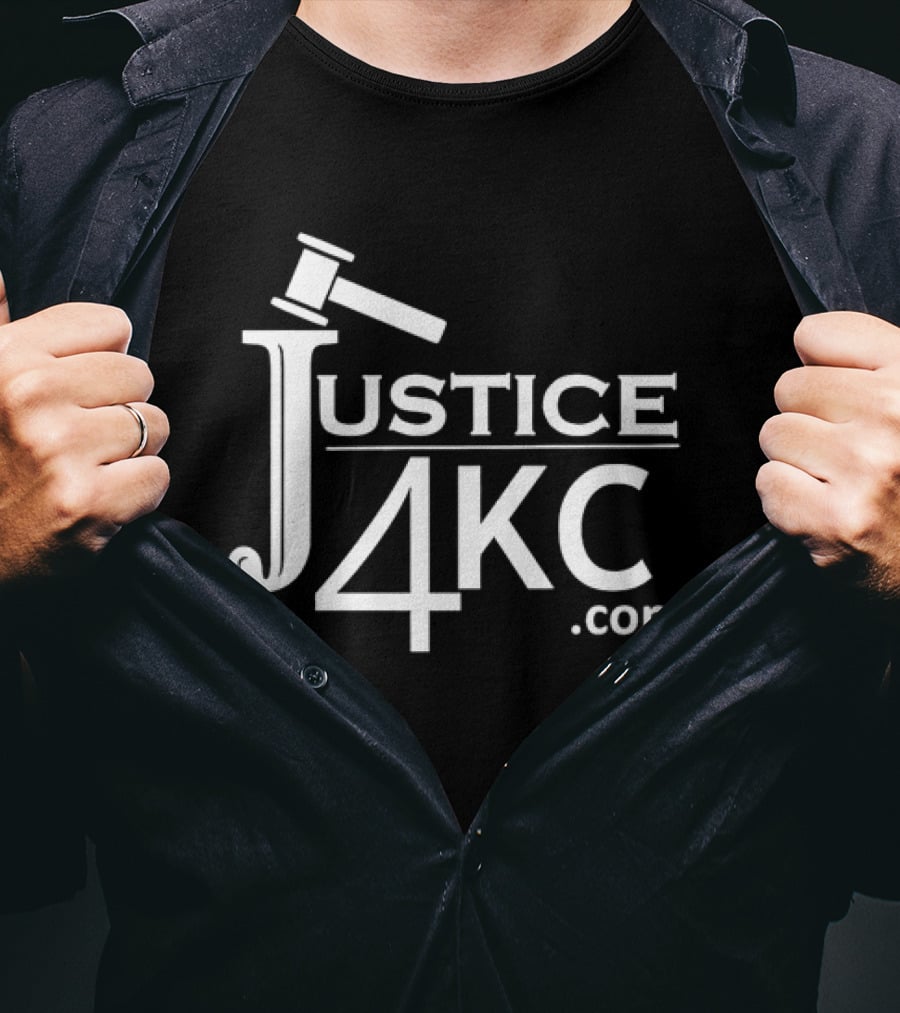 Justice 4KC .com Logo With Gavel T-Shirt