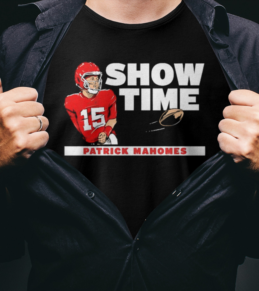 Patrick Mahomes Showtime Kansas City Chiefs Number 15 Football T-Shirt