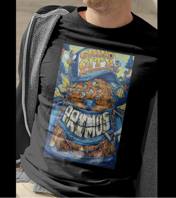 Grind City Amphitheater Primus Memphis Tennessee 8-20-24 Six-Eyed Character T-Shirt