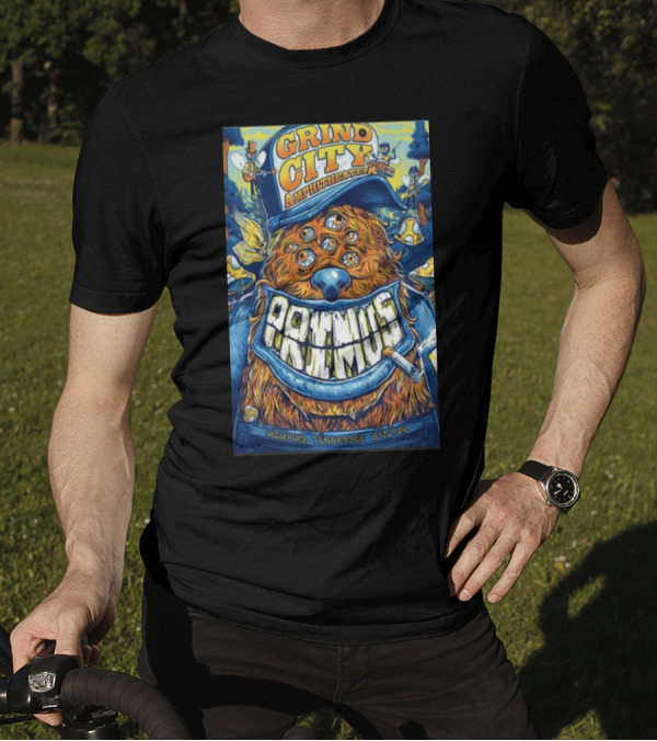 Grind City Amphitheater Primus Memphis Tennessee 8-20-24 Six-Eyed Character T-Shirt