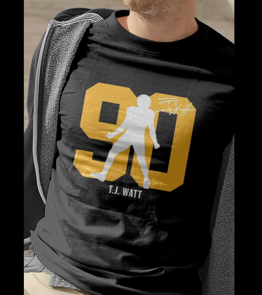 T.J. Watt 90 Silo Signature Number T-Shirt
