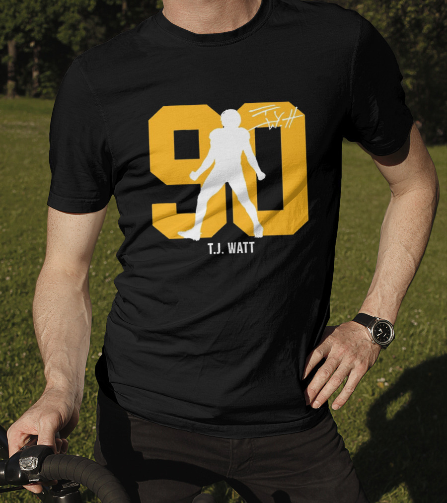 T.J. Watt 90 Silo Signature Number T-Shirt
