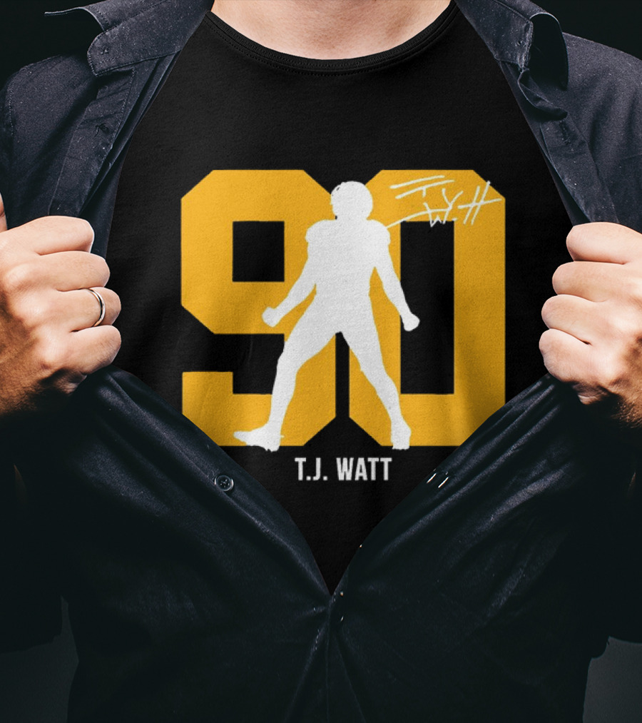 T.J. Watt 90 Silo Signature Number T-Shirt