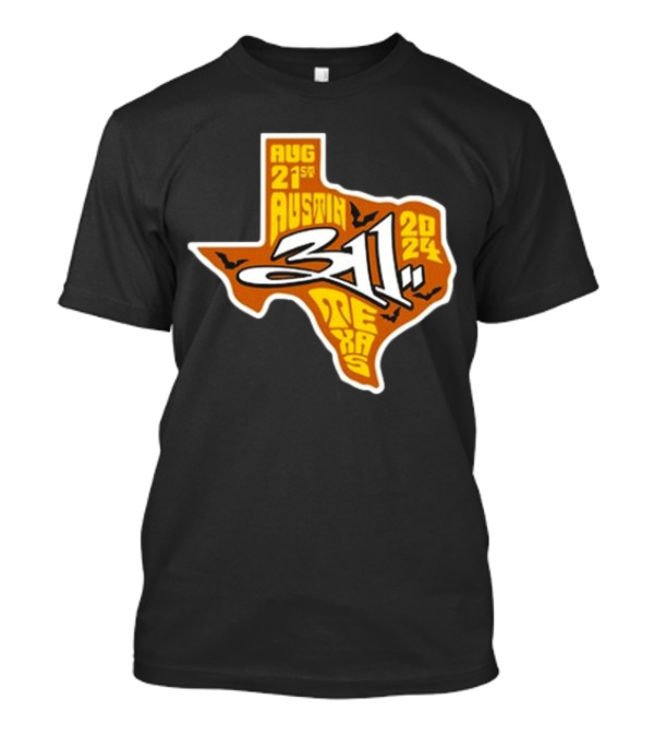 August 21 2024 Austin Texas 311 Band Concert Map T-Shirt