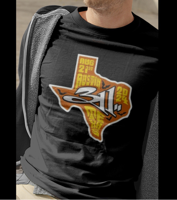 August 21 2024 Austin Texas 311 Band Concert Map T-Shirt