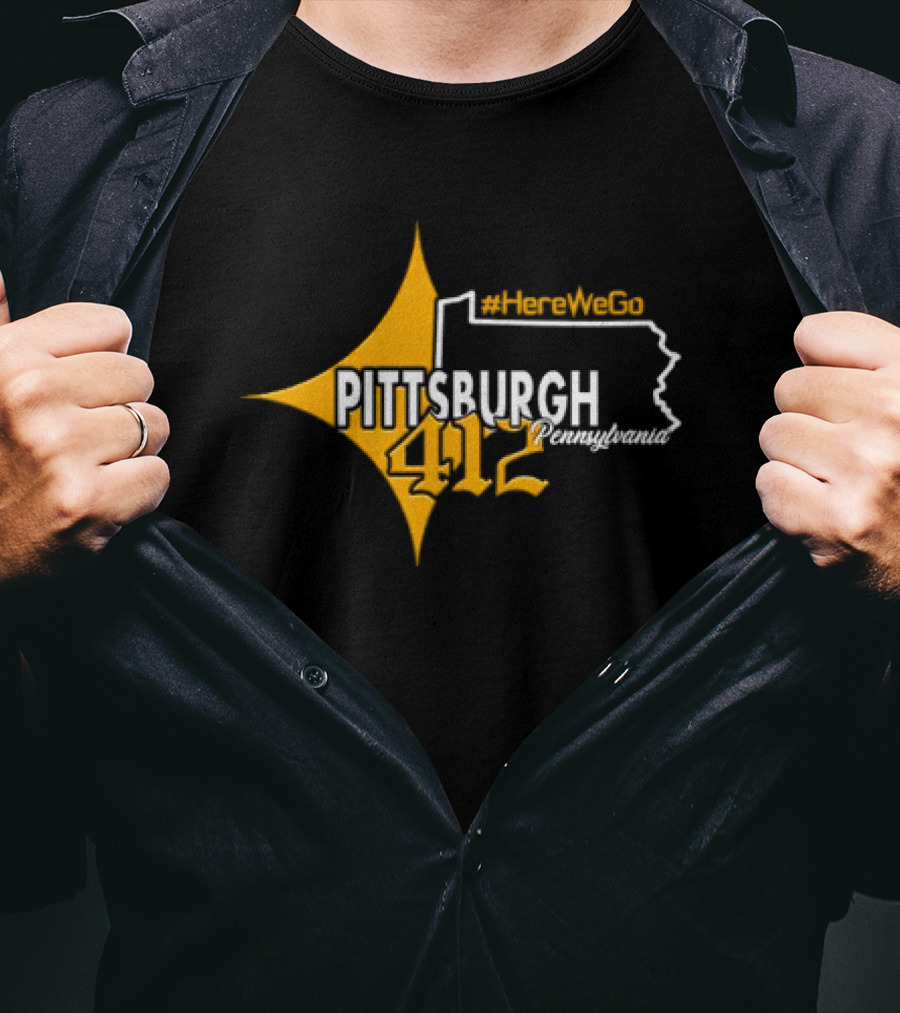 HereWeGo Pittsburgh 412 Pennsylvania T-Shirt