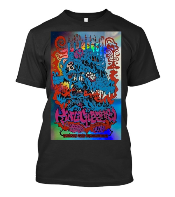 King Gizzard And The Lizard Wizard Portland Maine Thompson's Point August 20 2024 Psychedelic T-Shirt