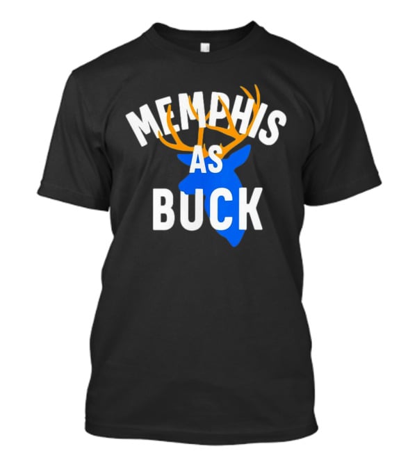Memphis As Buck Blue Deer Head With Antlers T-Shirt
