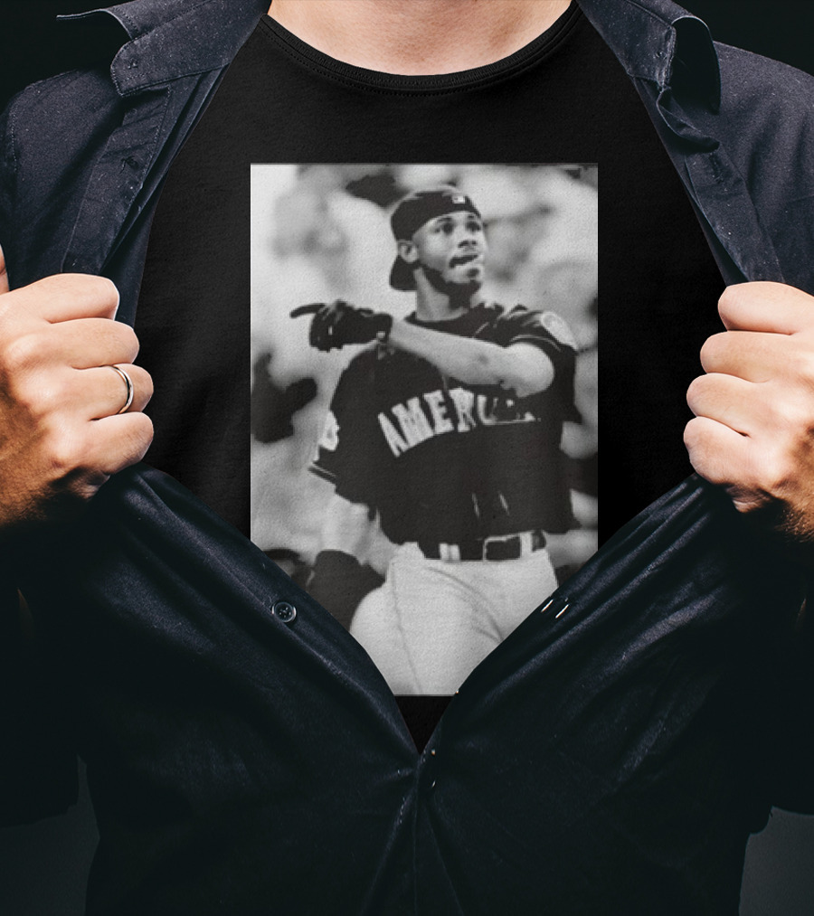 Mina Kimes Wearing Ken Griffey Jr. Baseball America Jersey T-Shirt