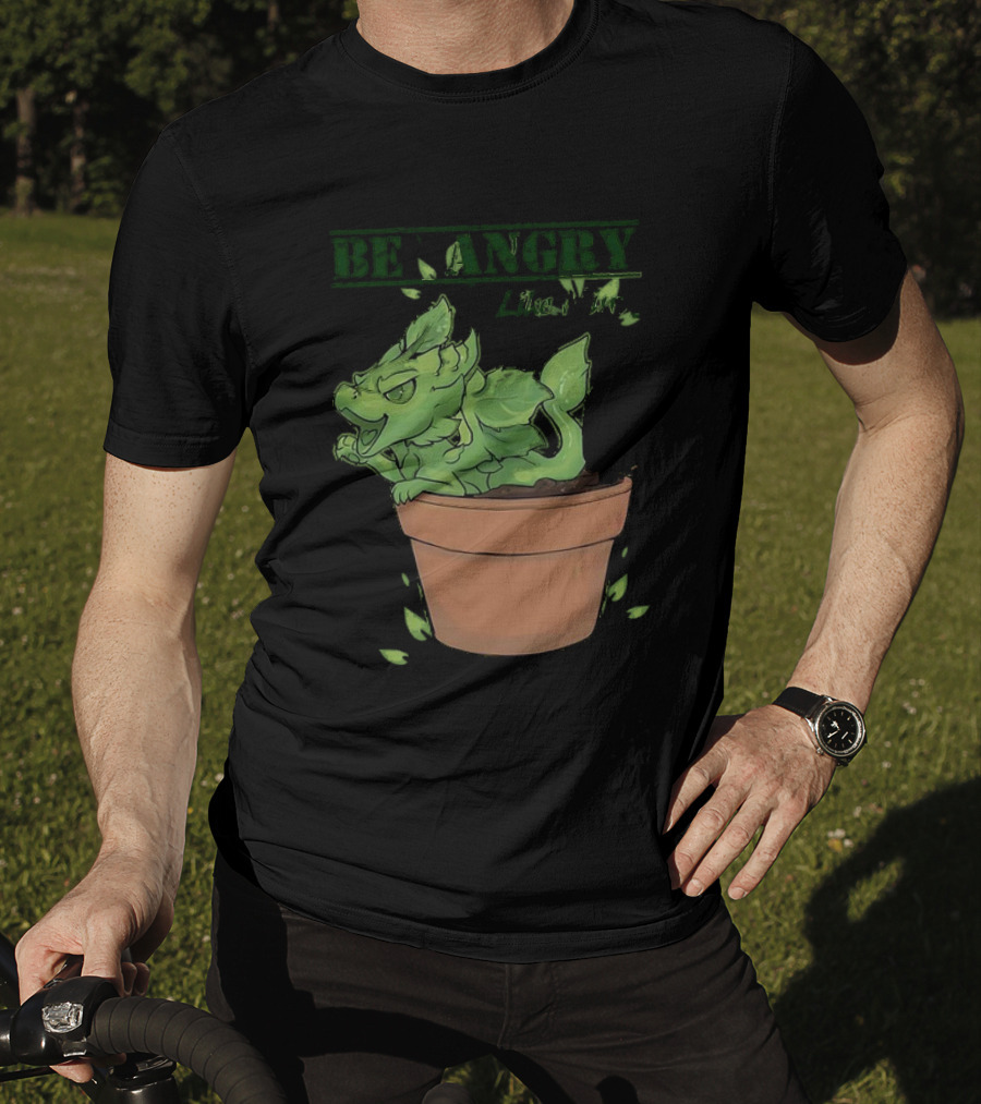 Mint Dragon Be Angry Like Minty In Pot With Leaves T-Shirt