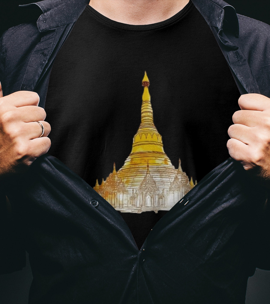 Neuschwanstein Castle Myanmar Pagoda T-Shirt