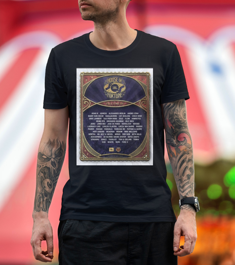 House of JBL Fortune Full Lineup Tomorrowland Belgium T-Shirt