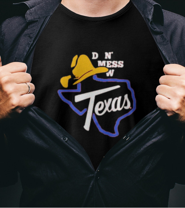 Don’t Mess With Texas Cowboy Hat Map Outline T-Shirt
