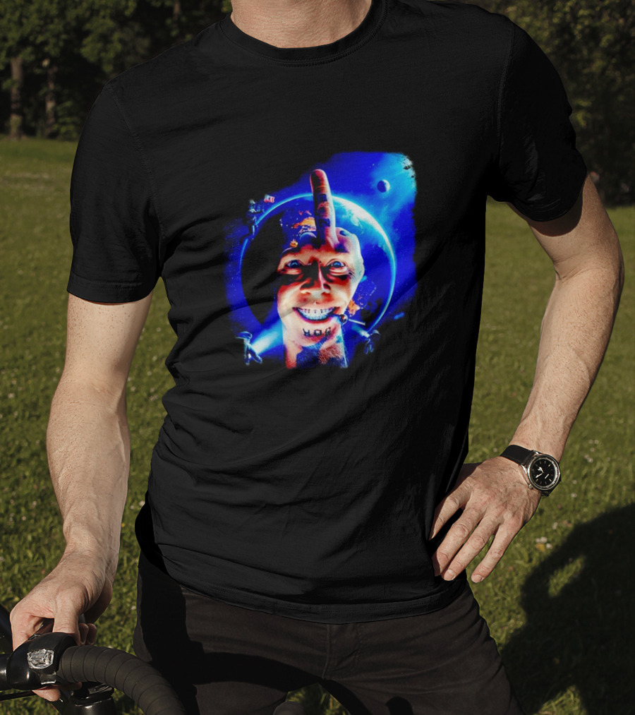 HOG Tom Middle Finger Space Grin T-Shirt