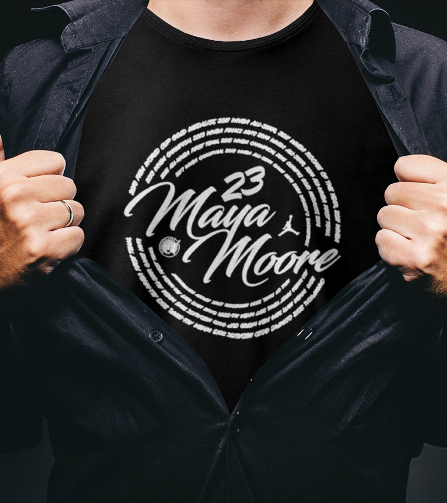 Caitlin Clark 23 Maya Moore Warmup T-Shirt