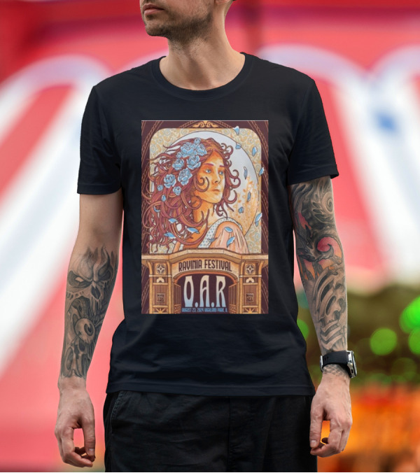 Premium T-Shirt: O.A.R. Ravinia Festival August 23, 2024 Highland Park IL Floral Art Nouveau T-Shirt O.A.R. Ravinia Festival August 23, 2024 Highland Park IL Floral Art Nouveau T-Shirt