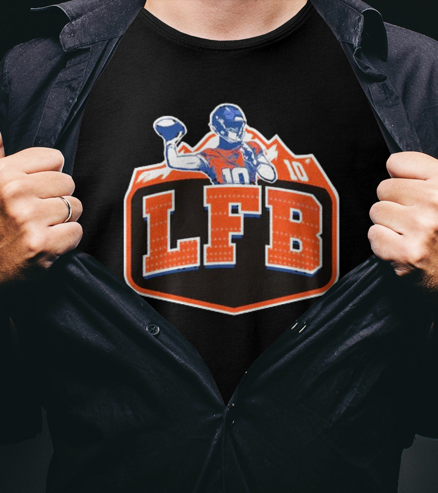 LFB 10 Denver Broncos Bo Nix T-Shirt