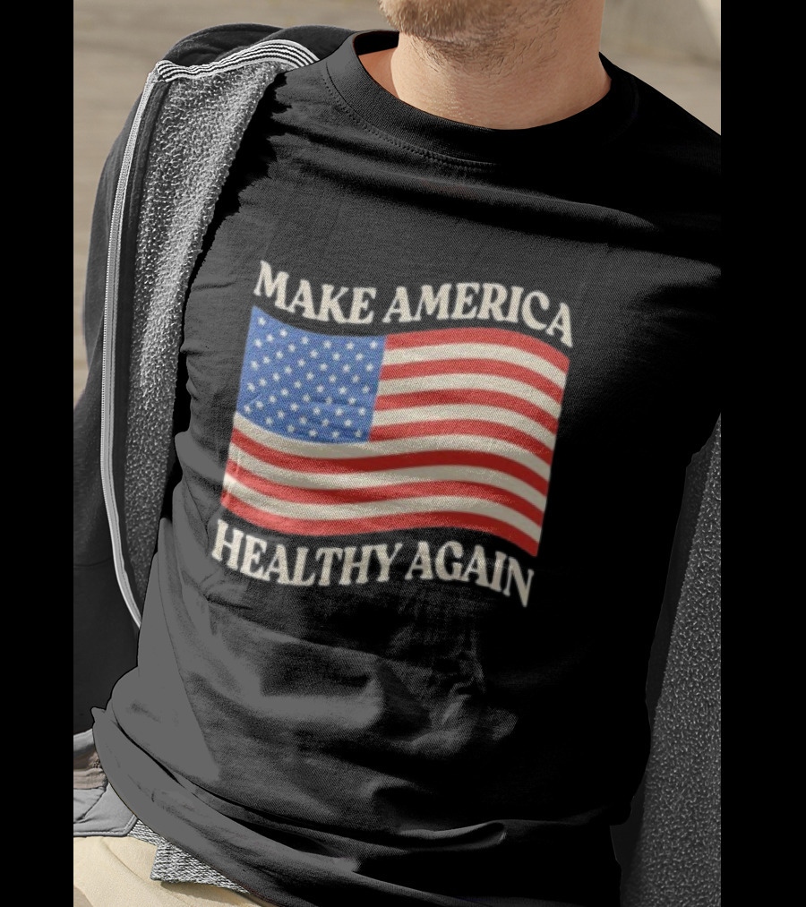 Make America Healthy Again USA Flag T-Shirt