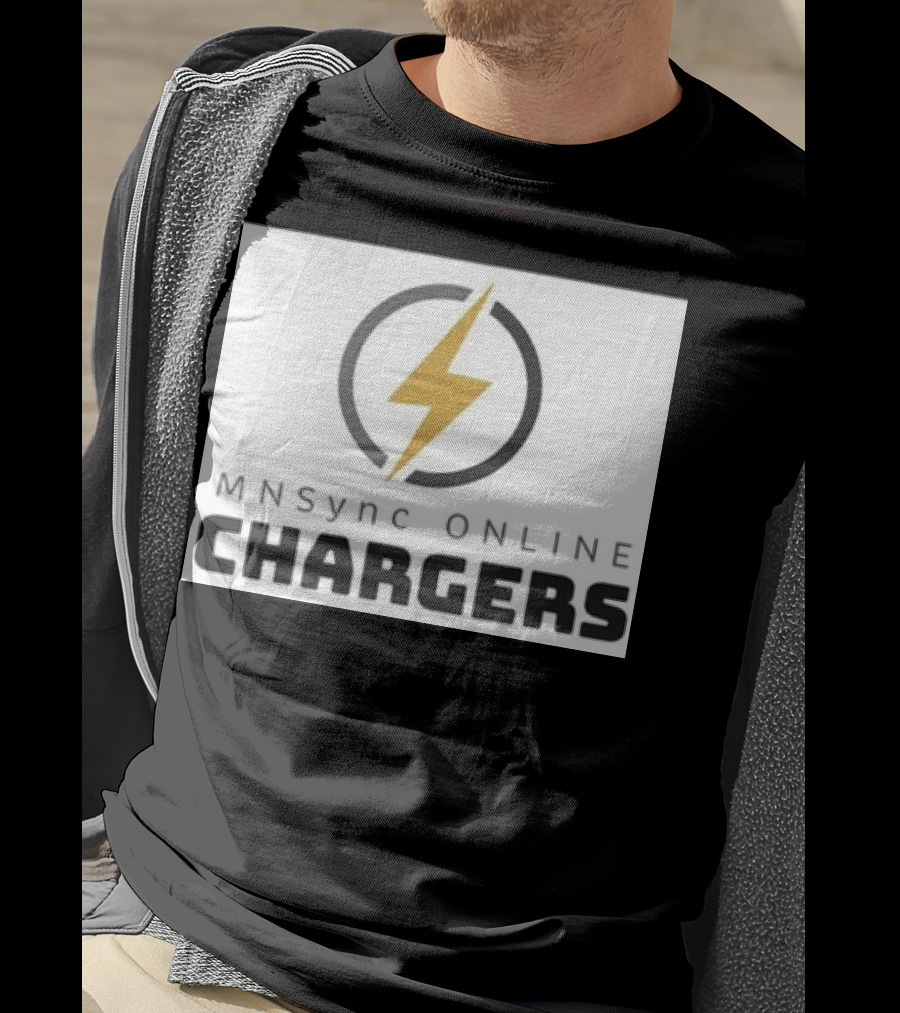 MNSync Online Chargers Lightning Bolt Emblem T-Shirt