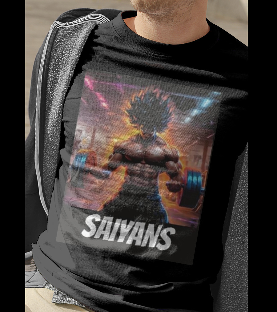 Saiyan Workout Gym Motivation Saiyans Strength Training Anime Fusion T-Shirt