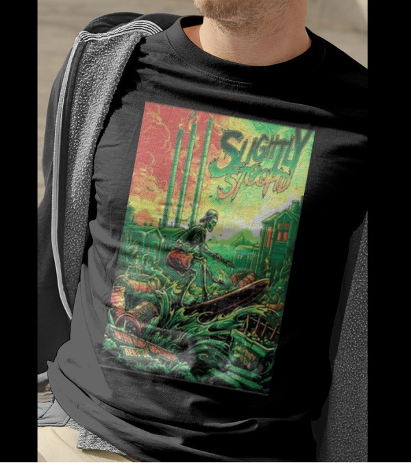 Slightly Stoopid At Talking Stick Resort Aug 25 2024 Surfer Skeleton T-Shirt