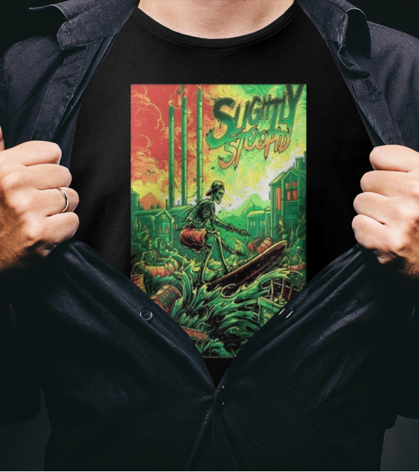 Slightly Stoopid At Talking Stick Resort Aug 25 2024 Surfer Skeleton T-Shirt