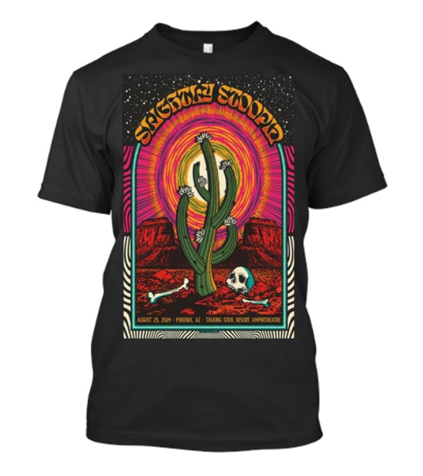 Slightly Stoopid August 25 2024 Talking Stick Resort Amphitheatre Phoenix AZ Desert Cactus T-Shirt