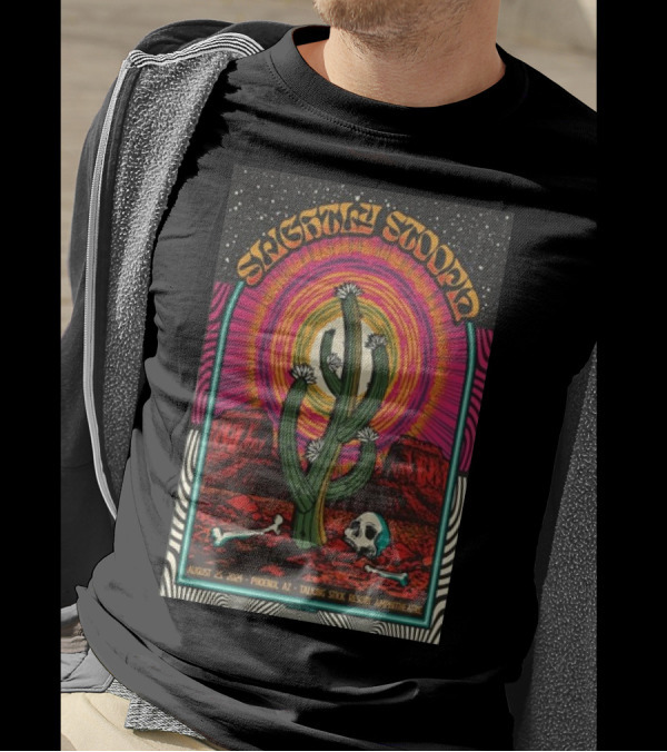 Slightly Stoopid August 25 2024 Talking Stick Resort Amphitheatre Phoenix AZ Desert Cactus T-Shirt