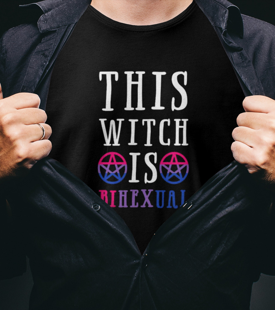 This Witch Is Bihexual With Pink And Blue Pentagrams T-Shirt