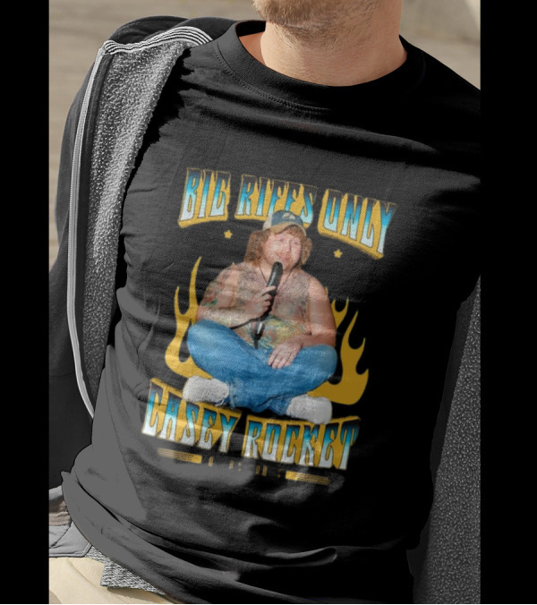 Big Riffs Only Casey Rocket Flame T-Shirt